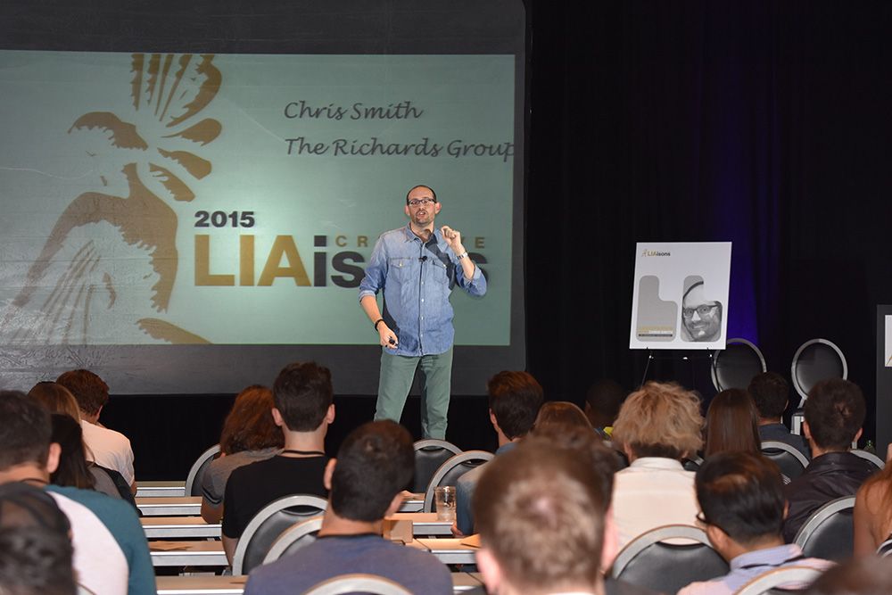 Chris Smith speaking at Creative LIAisons