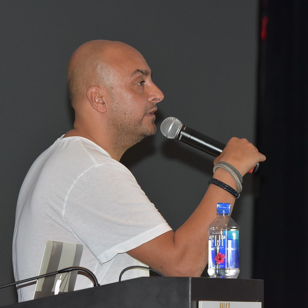 Amir Kassaei speaking at Creative LIAisons
