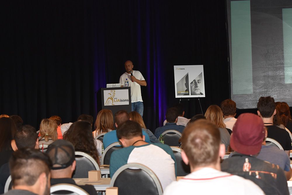 Amir Kassaei speaking at Creative LIAisons