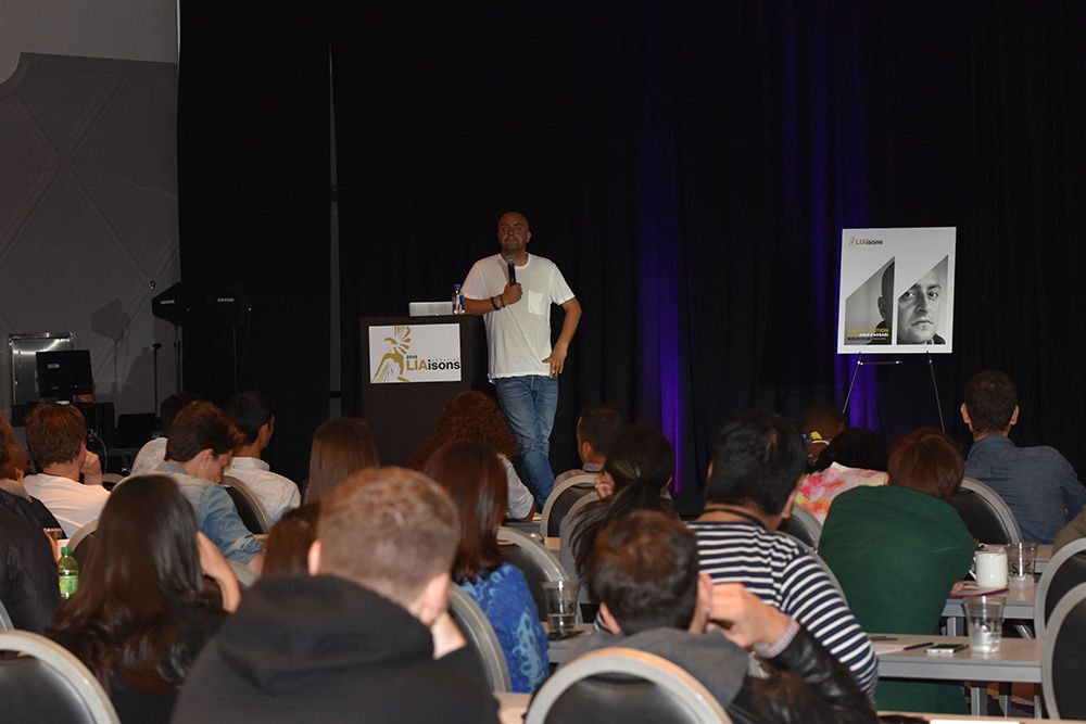 Amir Kassaei speaking at Creative LIAisons