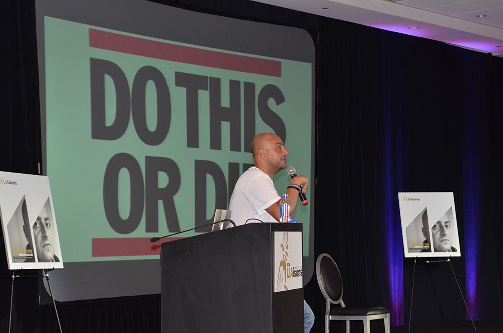 Amir Kassaei speaking at Creative LIAisons