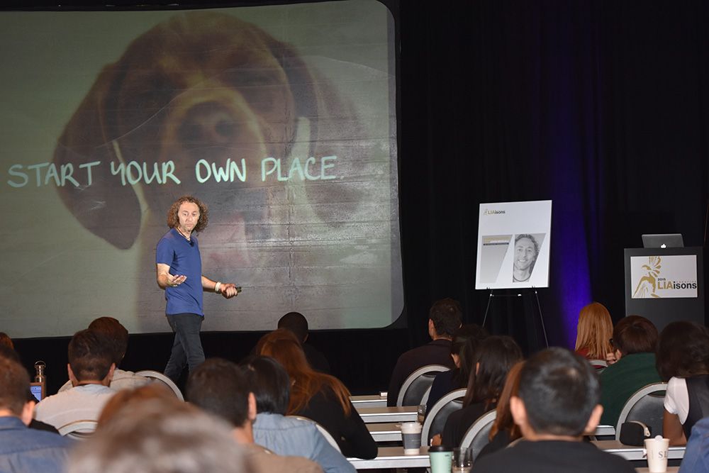John Mescall speaking at Creative LIAisons