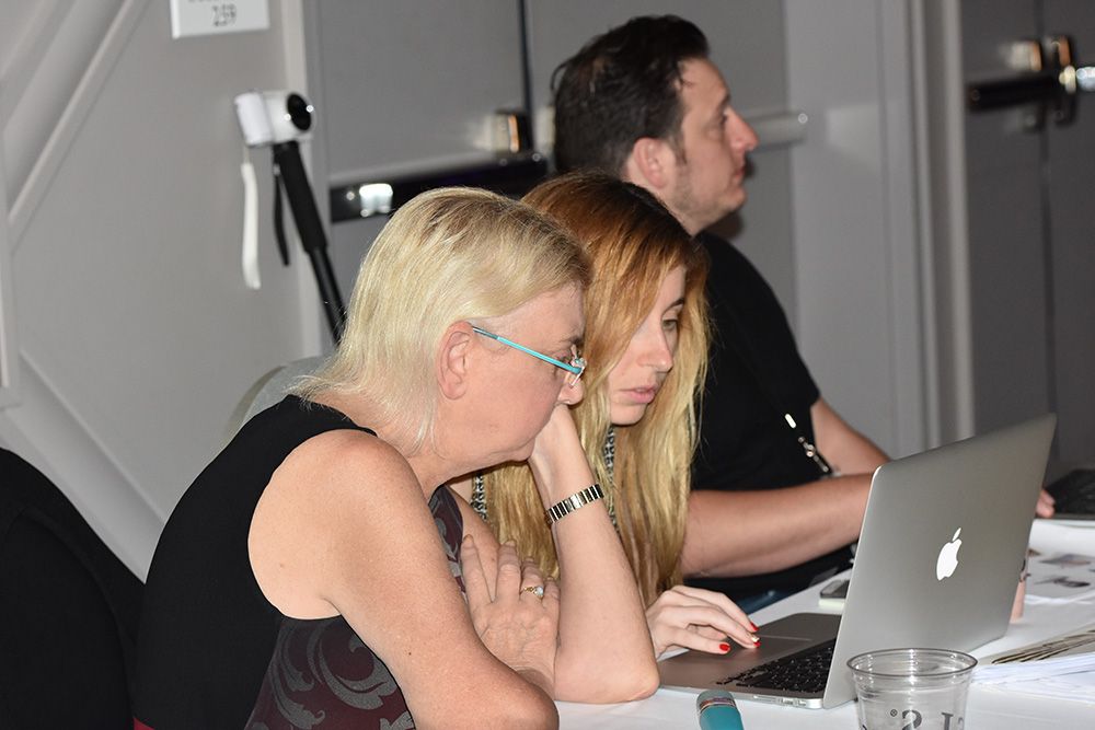 Barbara Lev and Laurissa Levy sitting in on Creative LIAisons talks
