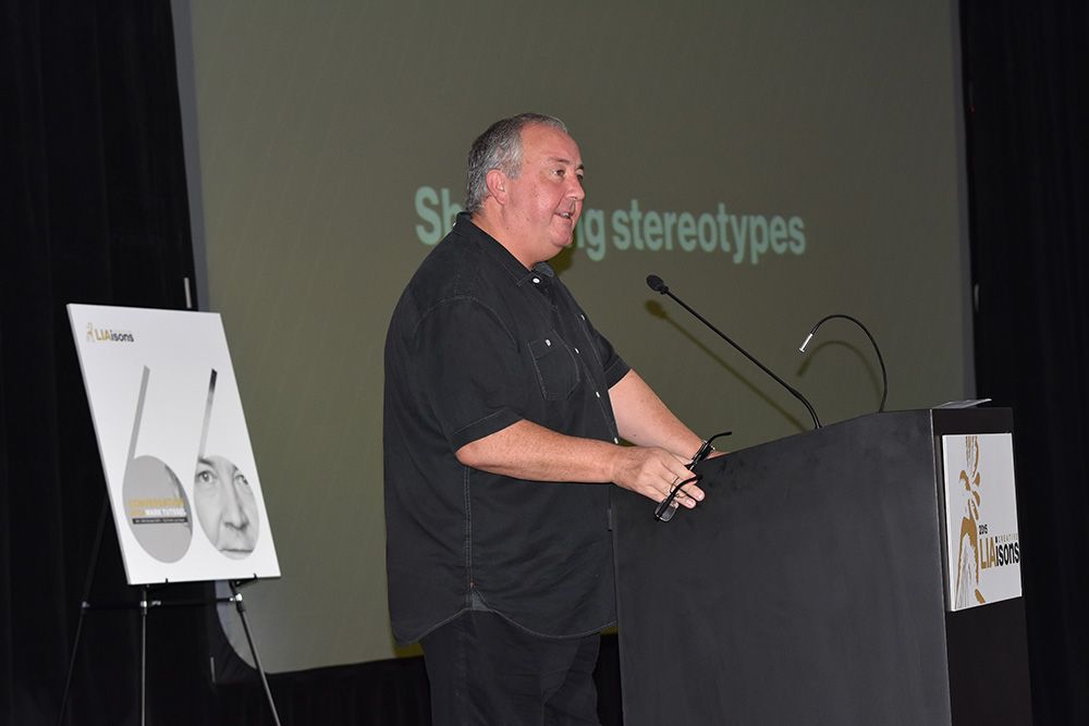 Mark Tutssel speaking at Creative LIAisons