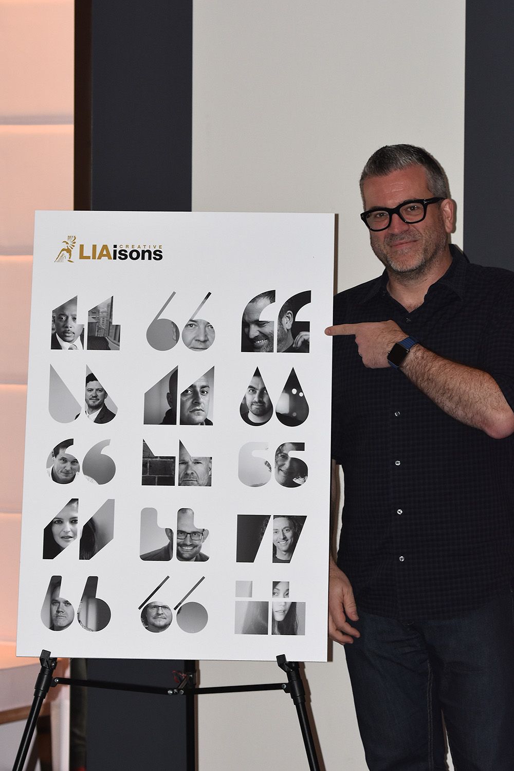Matt Eastwood getting ready to speak at Creative LIAisons