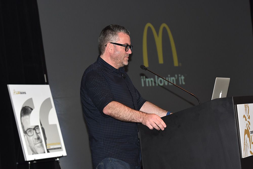 Matt Eastwood speaking at Creative LIAisons