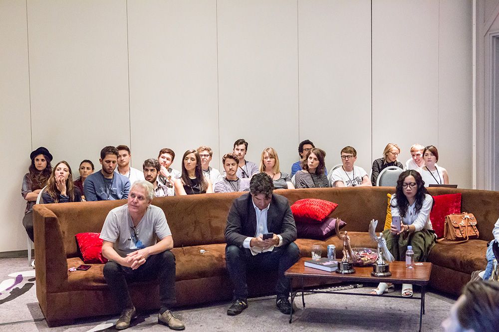 The young creatives sitting in on the Non-Traditional Jury Statue Discussions