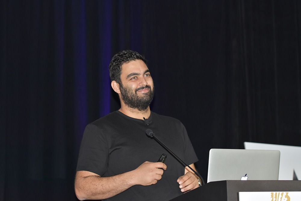 Emad Tahtouh speaking at Creative LIAisons