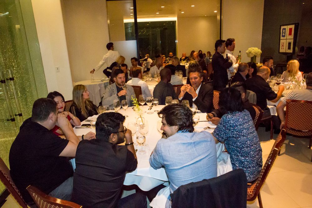 The jurors enjoying dinner at Mr Chow