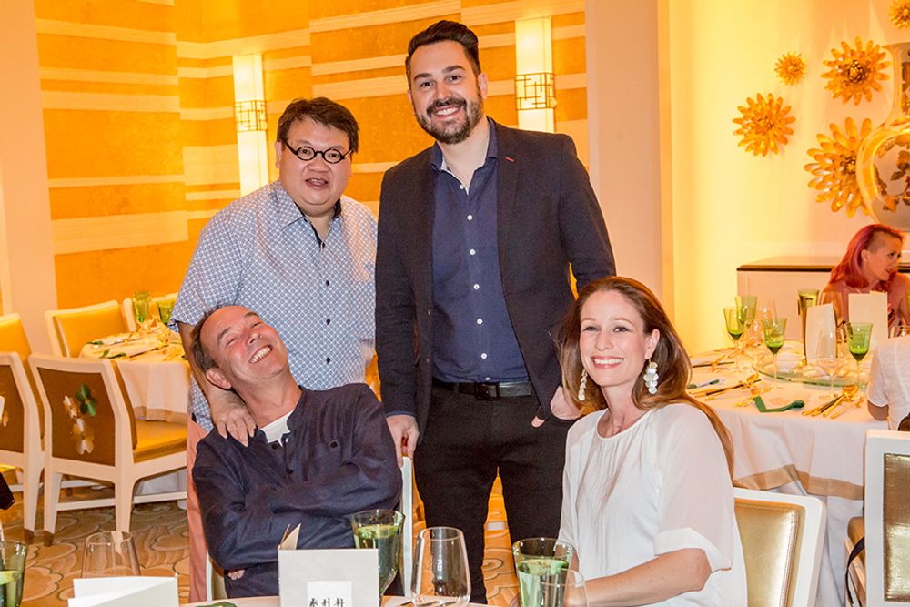 Jeremy Craigen, Gordon Tan, Adrian Bosich and Josefine Richards at Wing Lei