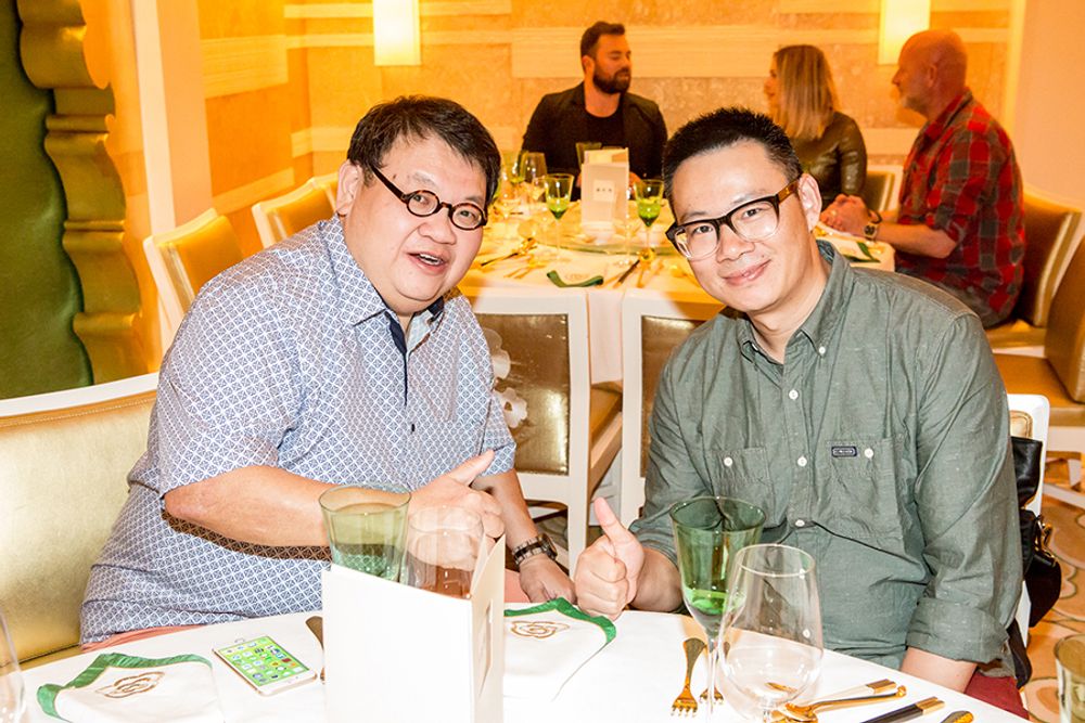 Gordon Tan and his friend JJ at Wing Lei