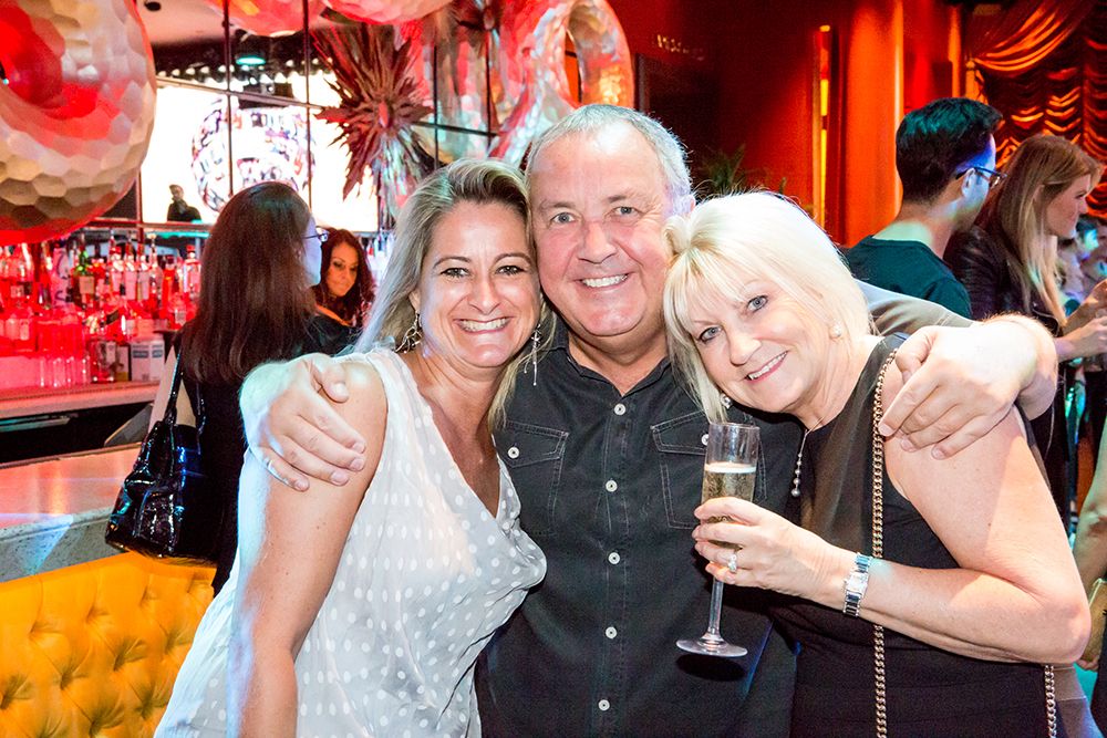 Emma Wilkie, Mark Tutssel and Julie Tutssel at the 2016 LIA Party