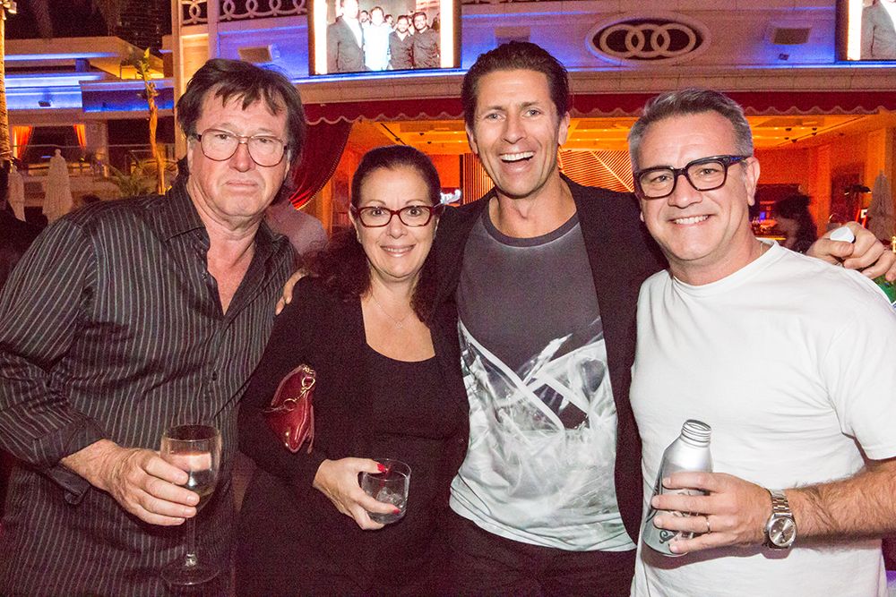 Michael Lynch, Patricia Censoprano, Malcolm Poynton and Matt Cooper at the LIA party at Surrender