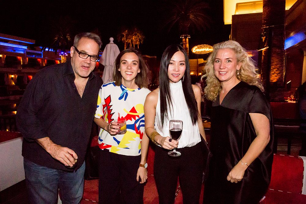 Ted Royer, Pum Lefebure and Isabelle Dahlborg Lidström with one of the young creatives at the Creative LIAisons Welcome Party