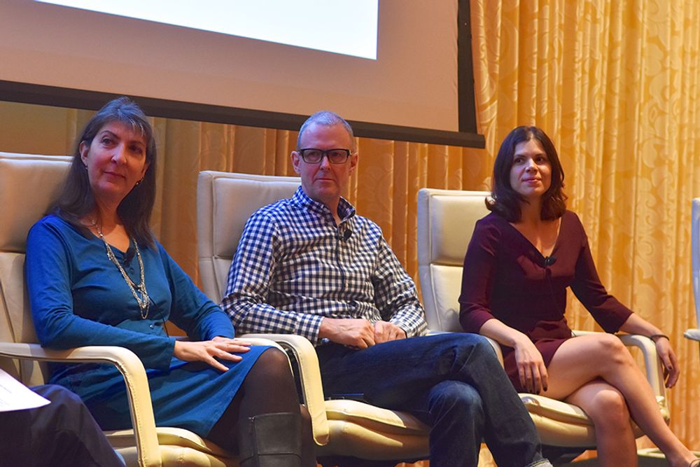 Laurel Sutton, Rachel Bernard and Steve Martin