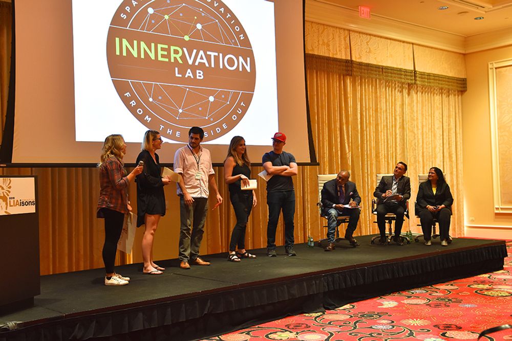 Young creative team presenting ideas at the InnerVation Lab