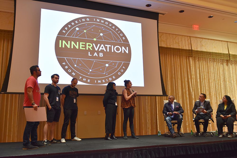 Young creative team presenting ideas at the InnerVation Lab