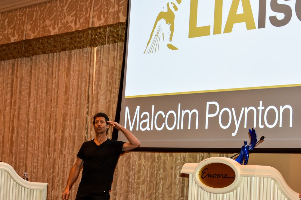Malcolm Poynton talking at Creative LIAisons