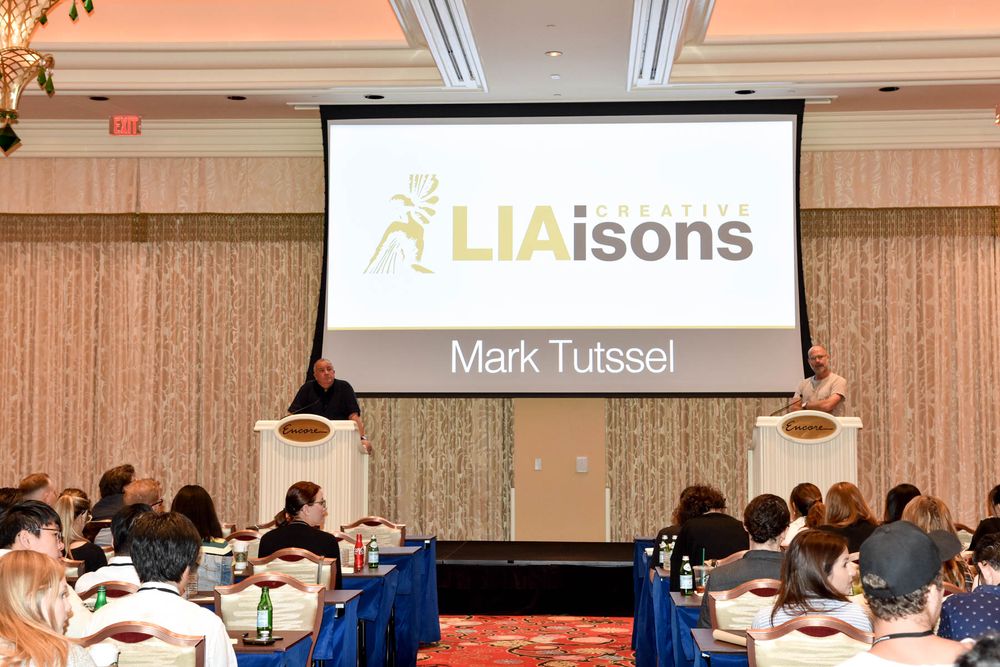 Mark Tutssel speaking at Creative LIAisons