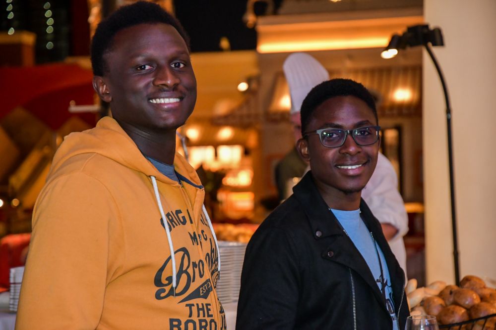 Stephan Kiprono and Brian Njagi at the 2019 Jurors and Creative LIAisons Cocktail Party