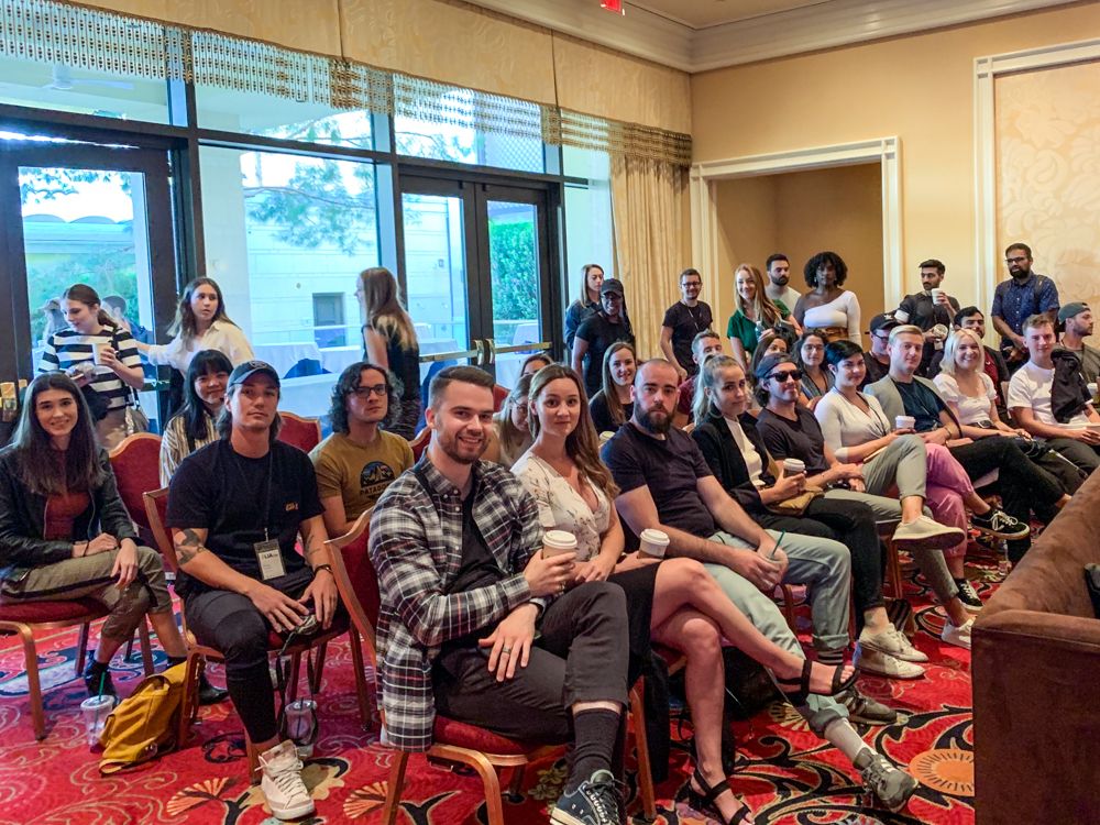 Branded Entertainment Statue Discussions with young creatives observing