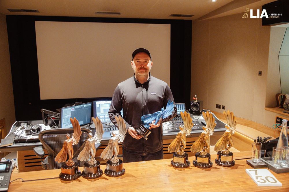 Sam Ashwell, Supervising Sound Designer / Partner at 750 mph with his awards