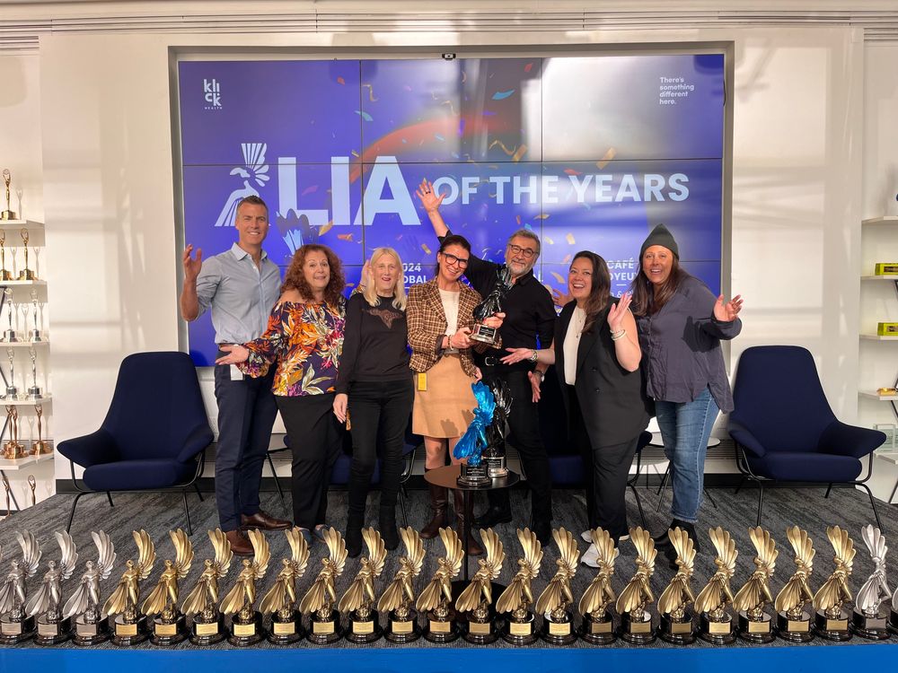 Presenting Klick Health with Global and North America Independent Health & Pharma Agency of the Year and their client, Café Joyeux, being awarded Health & Pharma Client of the Year